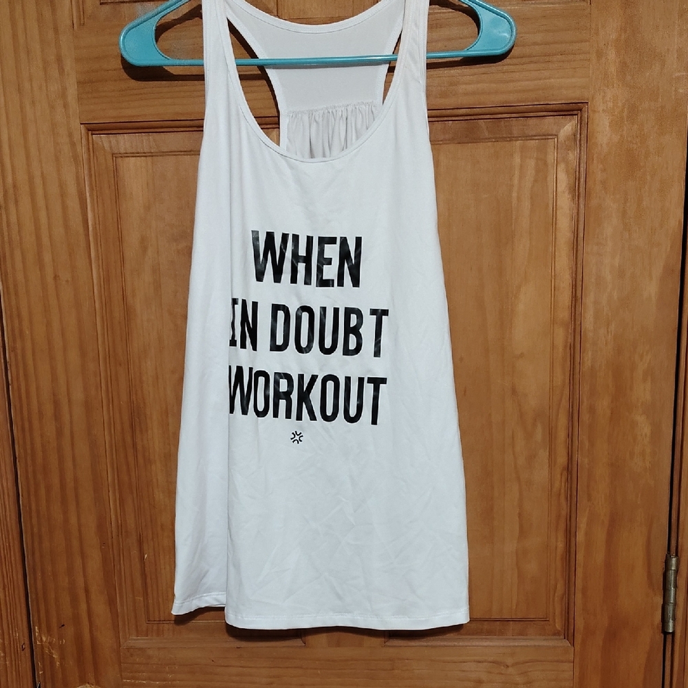 SHEIN White Workout Tank Top